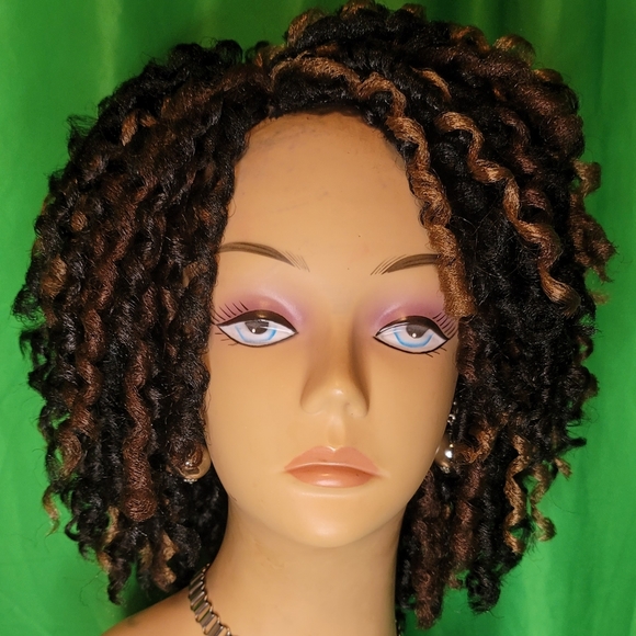 New Handmade Straw Set Curl Crochet Wig - Picture 1 of 12